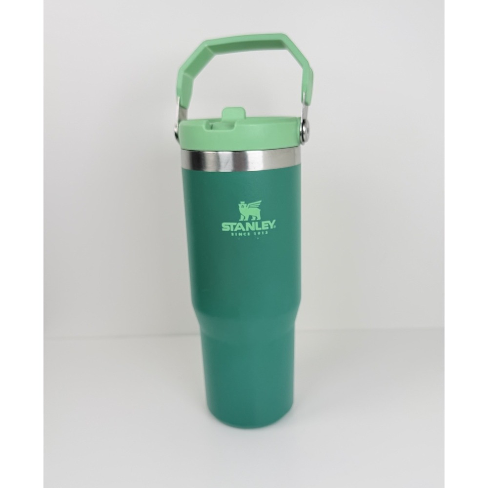 Stanley IceFlow Flip Straw Tumbler 30 oz Jade Green Insulated Bottle Handle